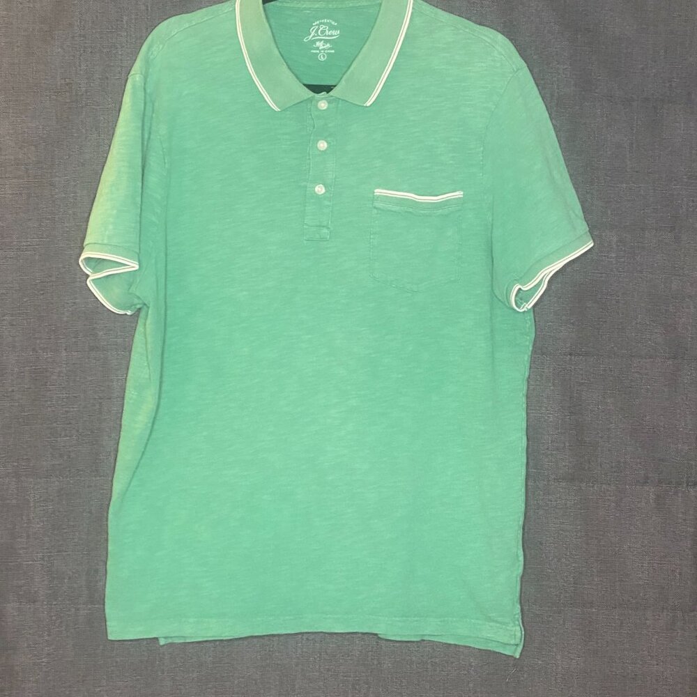 J Crew Vintage Green Polo shirt/ golf / tennis shirt